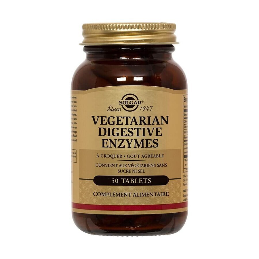Solgar Vegetarian Digestive Enzymes Digestion Transit 50 Tablets