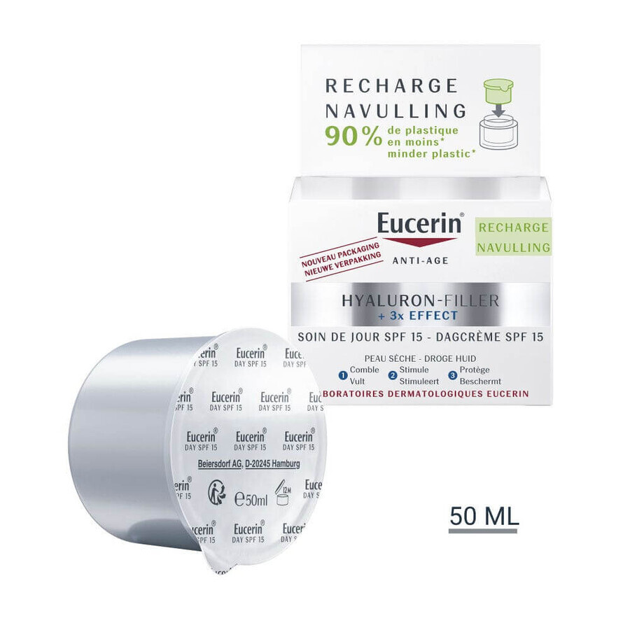 Shop Eucerin Hyaluron-Filler + 3x Effect Refill Tagespflege SPF 15 Anti-Aging für trockene Haut 50ml Eucerin Hyaluron-Filler + 3x Effect Refill Tagespflege SPF 15 Anti-Aging für trockene Haut 50ml