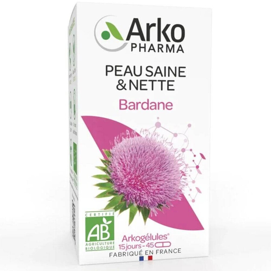 Arkopharma Arkocápsula Piel sana y limpia Bardana ecológica 45 cápsulas