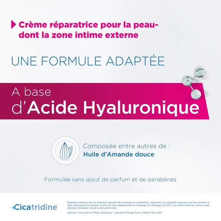 Cicatridine Crème Cicatrisante A l'Acide Hyaluronique 30g