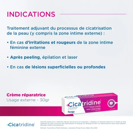 Cicatridine Crème Cicatrisante A l'Acide Hyaluronique 30g