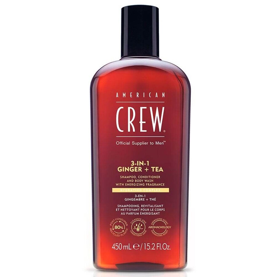 American Crew Shampoo 3 in 1 Ingwer und Tee 450ml