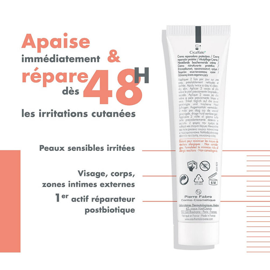 Avène Cicalfate+ Creme Reparatrice Empfindliche und gereizte Haut 40ml Avène Cicalfate+ Creme Reparatrice Empfindliche und gereizte Haut 40ml