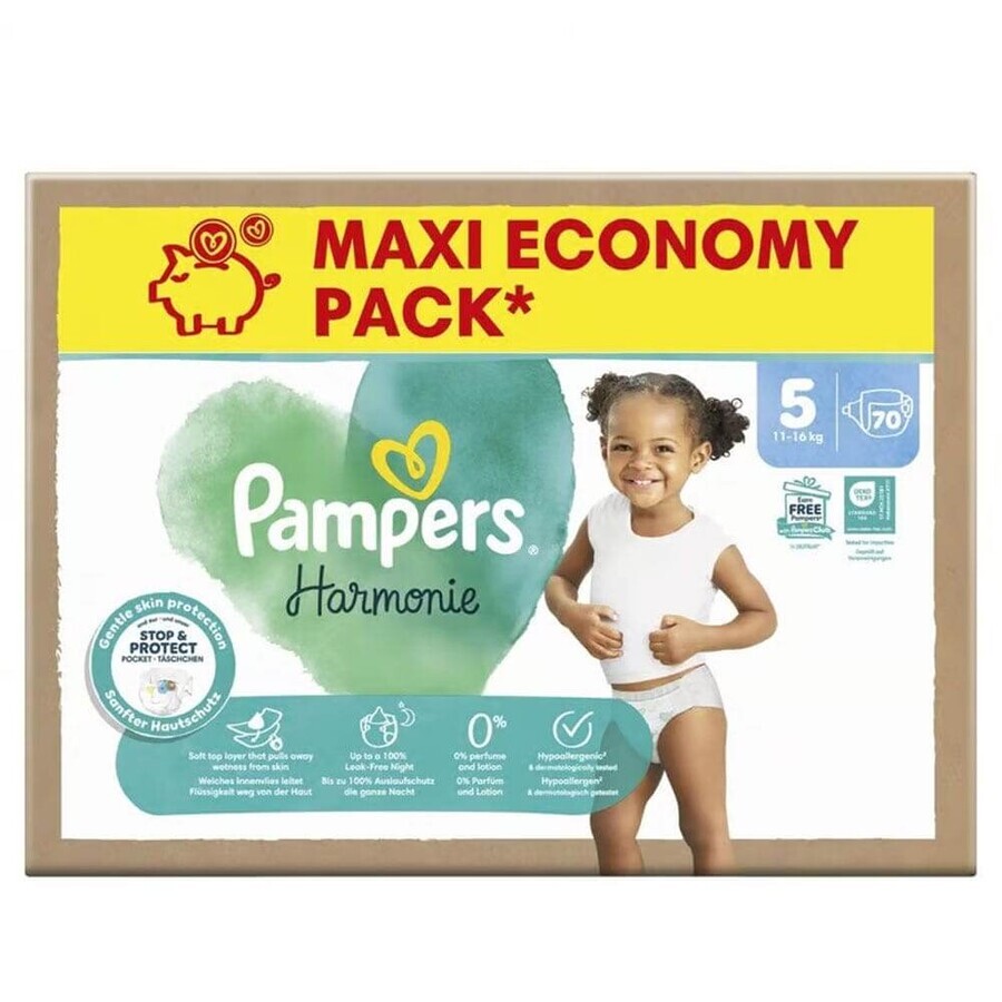Buy Pampers Harmonie Sofas Size 5 11-16 kg x70 Pampers Harmonie Sofas Size 5 11-16 kg x70