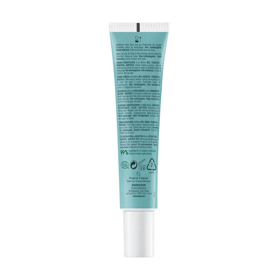 Klorane Aquatic Mint Purity Cream Bio 40 ml