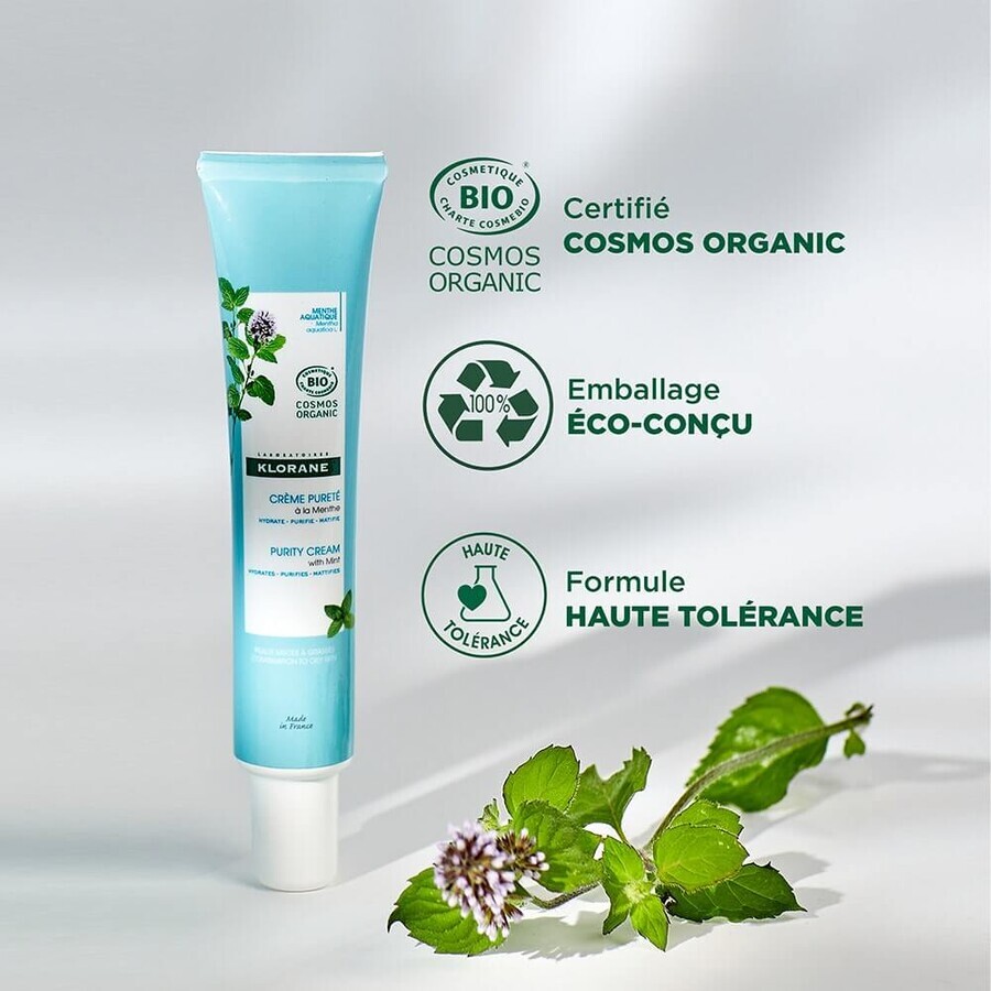 Klorane Aquatic Mint Purity Cream Bio 40 ml