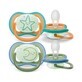 Avent Ultra Air Orthodontic phosphorescent nighttime pacifiers 18 months Sensitive Skin x2