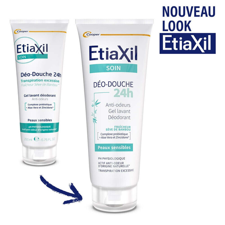 Etiaxil Douche Deodorant 24h Bamboesap Gevoelige Huid 200 ml