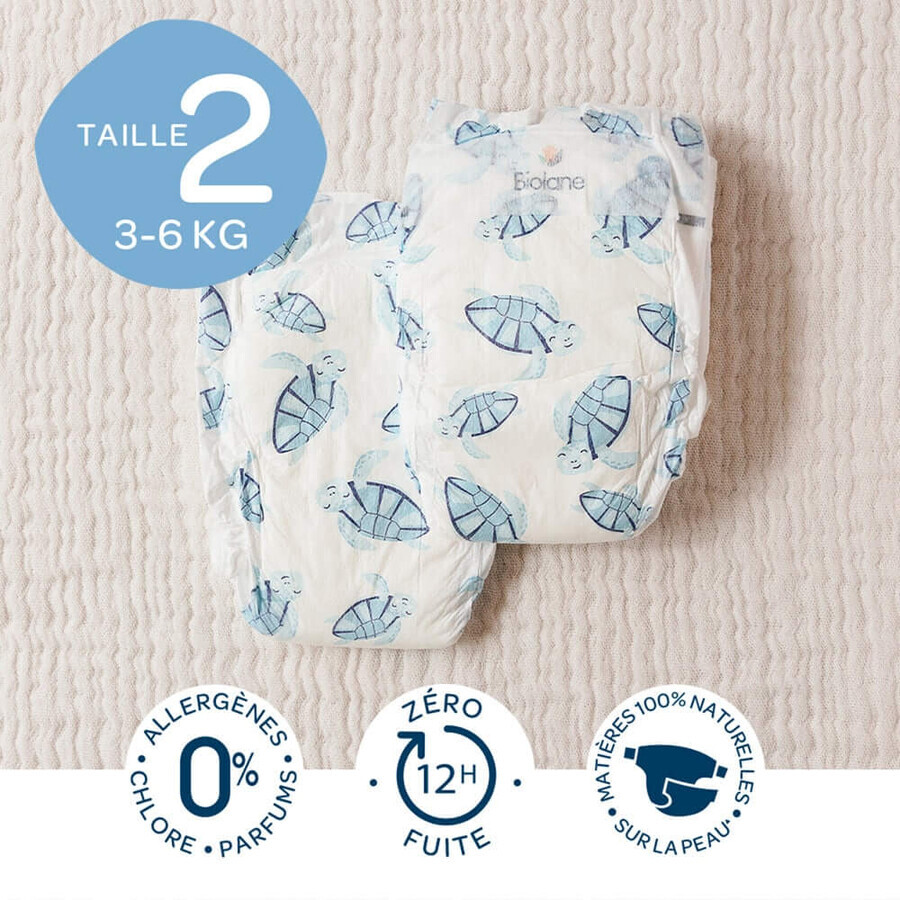 Biolane Naturals X28 Ecological diapers size 2 Pas de fuite x28 Biolane Naturals X28 Ecological diapers size 2 Pas de fuite x28