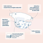Biolane Naturals X28 Ecological diapers size 2 Pas de fuite x28
