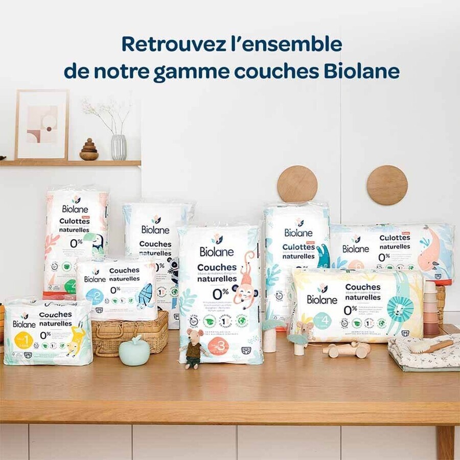 Biolane Naturals X28 Ecological diapers size 2 Pas de fuite x28