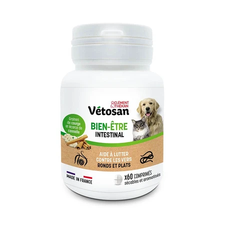 Clement-Thekan Vétosan Antiparasitario Perros y Gatos 60 comprimidos