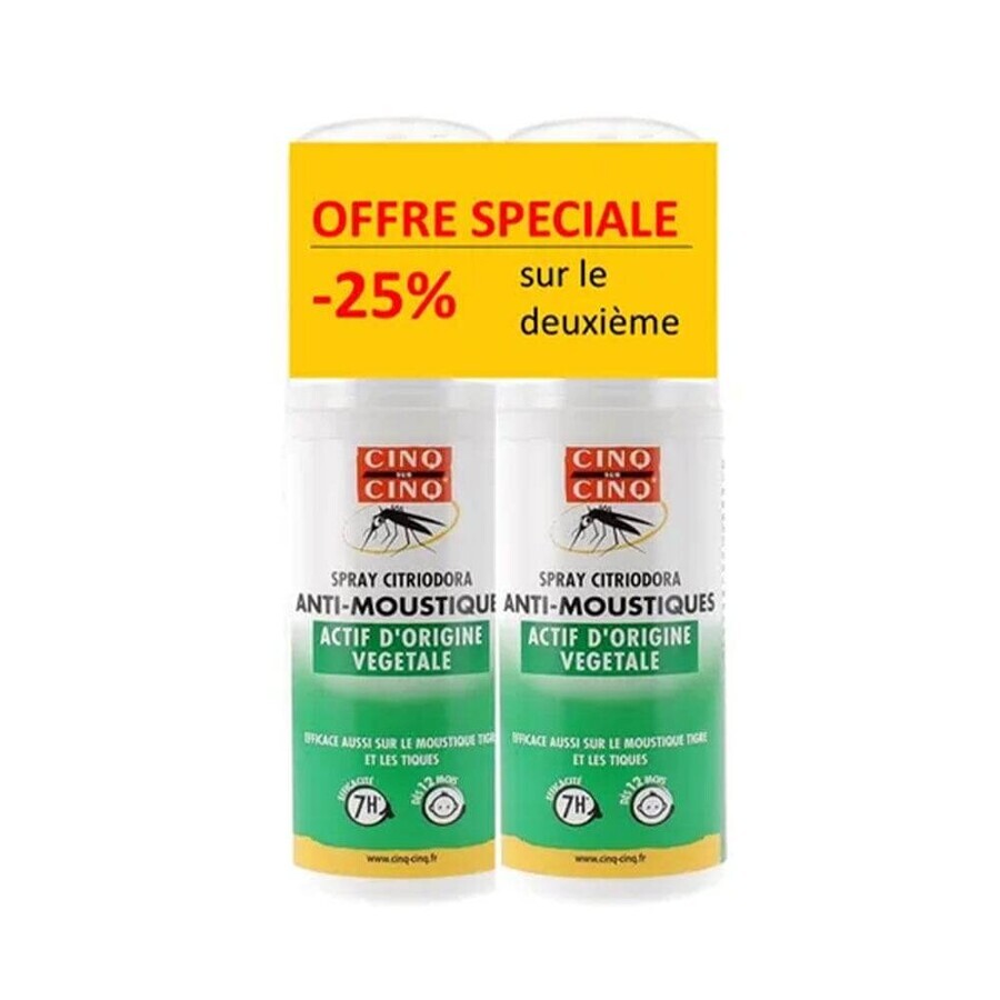Cinq Sur Cinq Citriodora Spray antizanzare 2x100ml