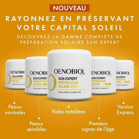 Oenobiol Sun Expert Préparateur Solaire 3en1 Triple acción 2x30 cápsulas
