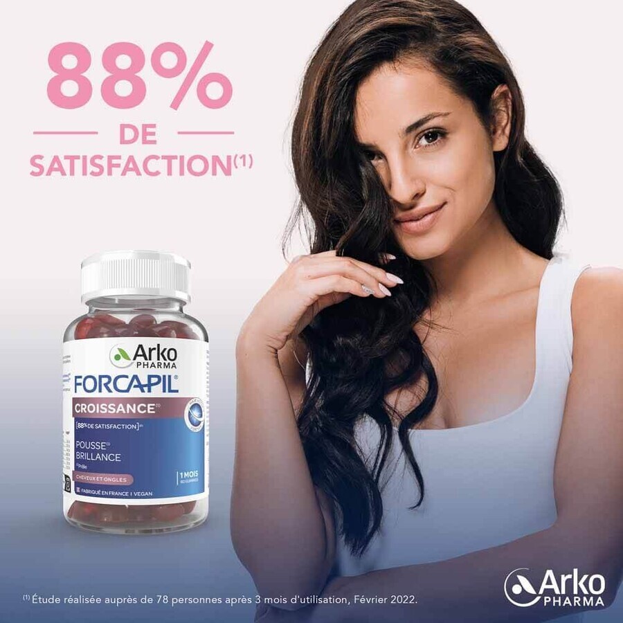 Arkopharma Forcapil Crescita Cheveux et Ongles 60 Caramelle gommose