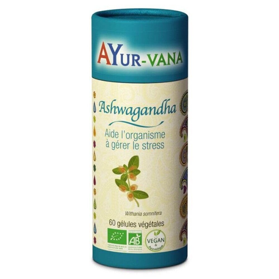 Ayur-Vana Organic Ashwagandha Estrés 60 cápsulas
