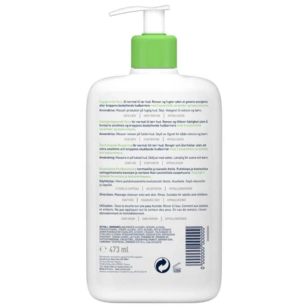 Cerave Body Cleanser Leche hidratante facial y corporal para pieles normales a secas 473ml