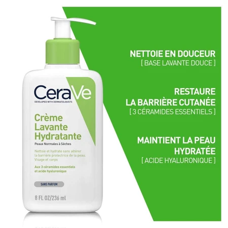 Cerave Body Cleanser Leche hidratante facial y corporal para pieles normales a secas 473ml