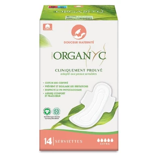 Organyc Serviettes Maxi Douceur Maternite X14