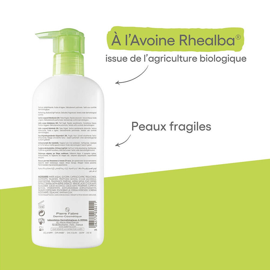 A-Derma Les Indispensables Latte Corpo idratante per Pelli fragili e delicate 400ml A-Derma Les Indispensables Latte Corpo idratante per Pelli fragili e delicate 400ml