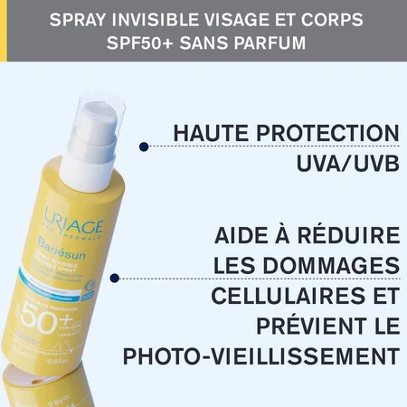 Uriage Bariésun Spray Spf50+ Parfümfrei Empfindliche Haut 200 ml