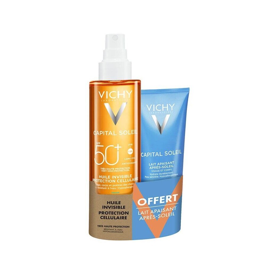 Buy Vichy Capital Soleil Huile Invisible Protection Cellulaire SPF50+ Lait Apaisant Après-Soleil 300ml Vichy Capital Soleil Huile Invisible Protection Cellulaire SPF50+ Lait Apaisant Après-Soleil 300ml