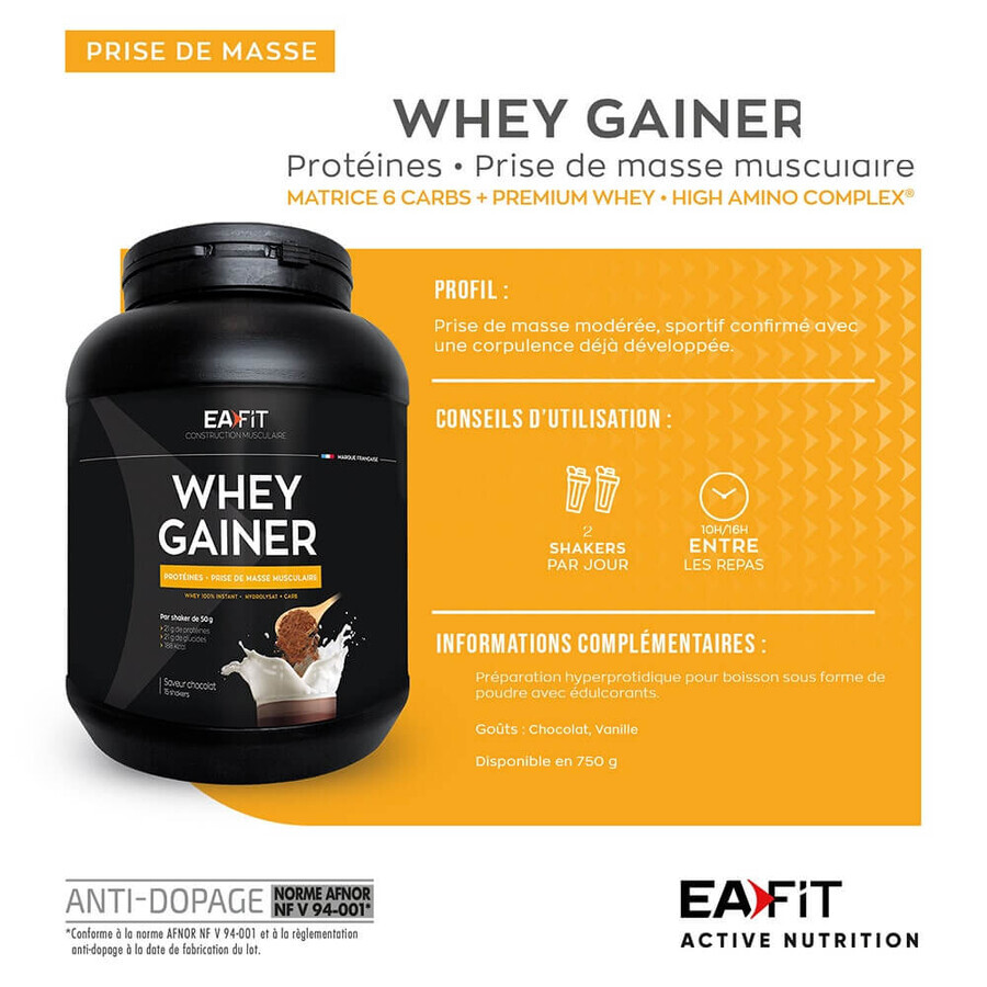 Eafit Whey protein powder supplement 750 g