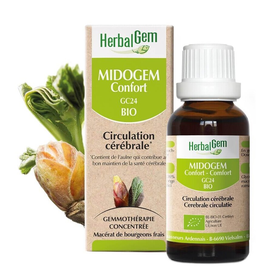 Herbalgem Complexes De Gemmotherapie Midogem Confort Bio Circulation Cerebrale 30ml