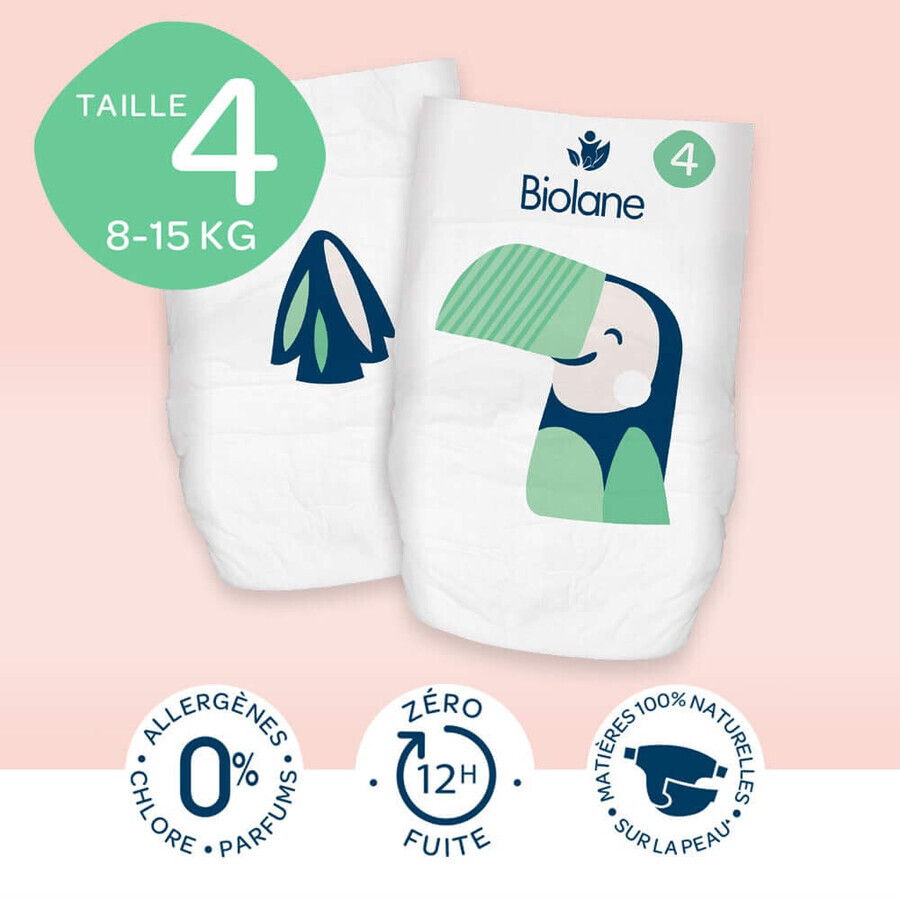 Biolane Diapers size 4 Pas de fuite x42 Biolane Diapers size 4 Pas de fuite x42