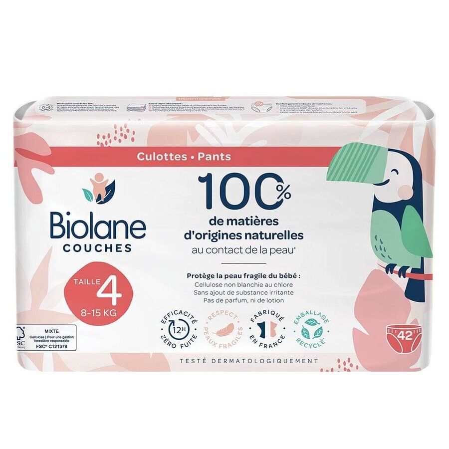 Biolane Diapers size 4 Pas de fuite x42 Biolane Diapers size 4 Pas de fuite x42