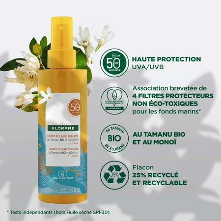 Klorane Spray Solaire Sublime Spf50 200ml