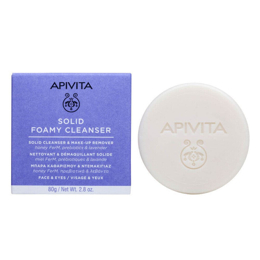 Buy Apivita Solid Foamy Cleanser Nettoyant & Démaquillant Solide 80g Apivita Solid Foamy Cleanser Nettoyant & Démaquillant Solide 80g