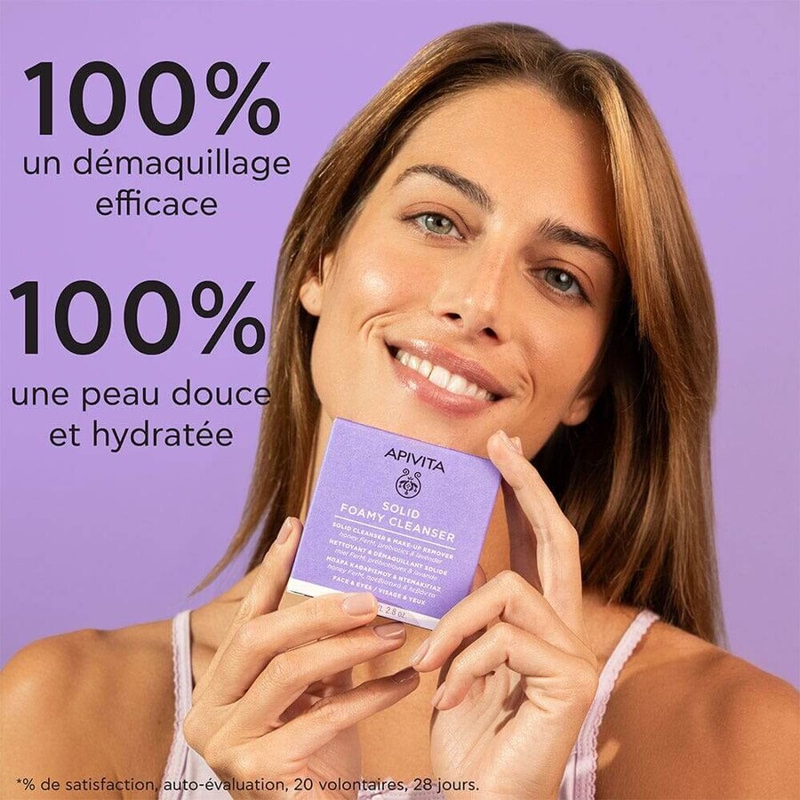 Apivita Solid Foamy Cleanser Nettoyant & Démaquillant Solide 80g Apivita Solid Foamy Cleanser Nettoyant & Démaquillant Solide 80g