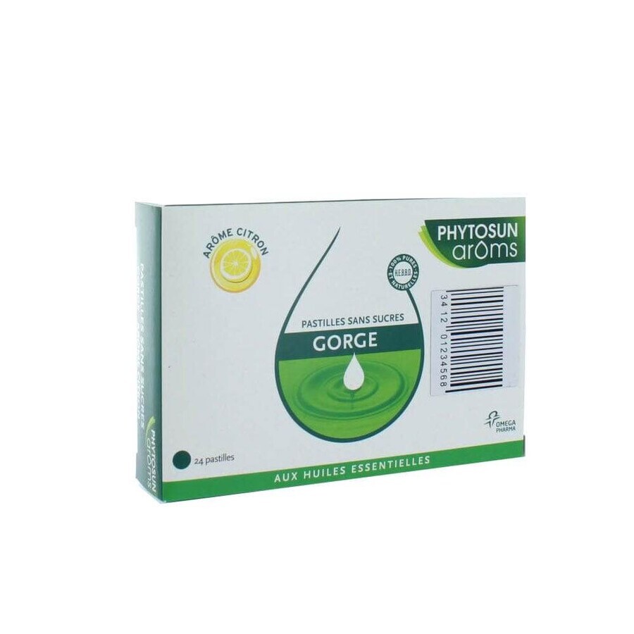 Phytosun Aroms Pastilles Sans Sucre Citron 24 Pastilles