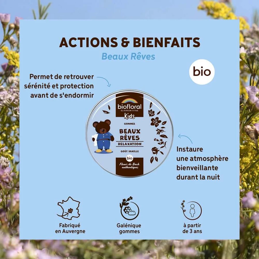 Biofloral Kids Beaux Rêves Entspannungsgummis Bio 45g