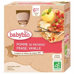 Babybio Biberones ecológicos a partir de 6 meses Fruta 4x90g