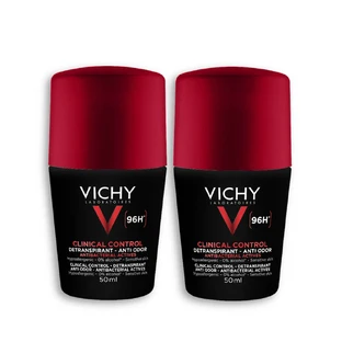 Vichy Deodorant Roll-on Antiperspirant Anti-Smell for Men 96h 2x50ml