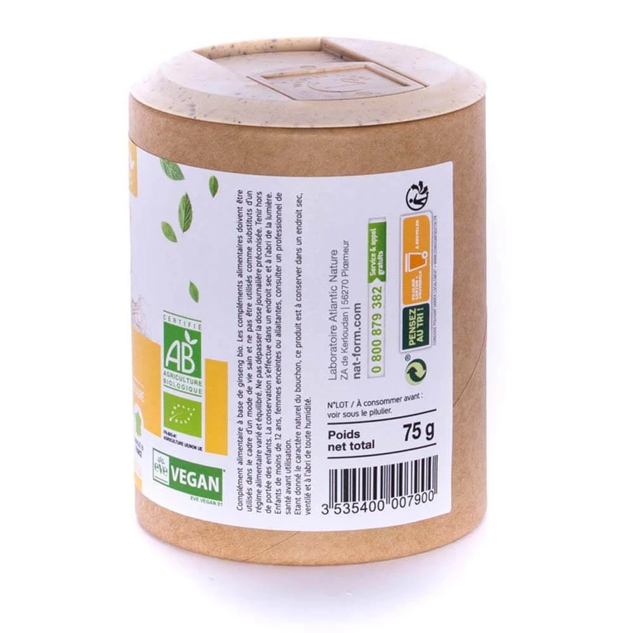 Nat&Form Organic Ginseng 200 Capsules