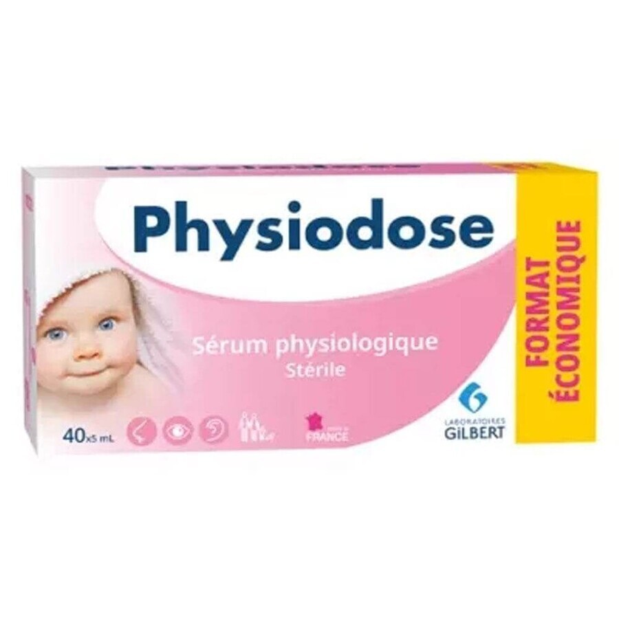 Gilbert Physiologisches Serum 40x5ml Monodose 40 Unidosen de 5ml