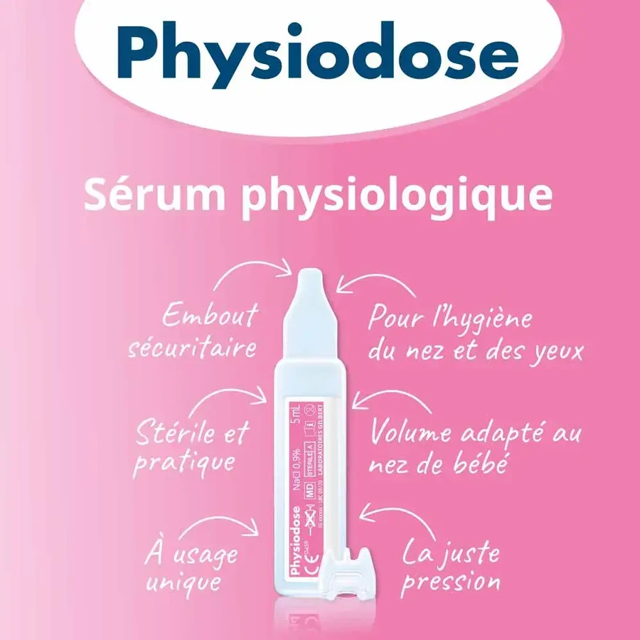 Gilbert Physiological Serum 40x5ml Monodose 40 Unidoses de 5ml