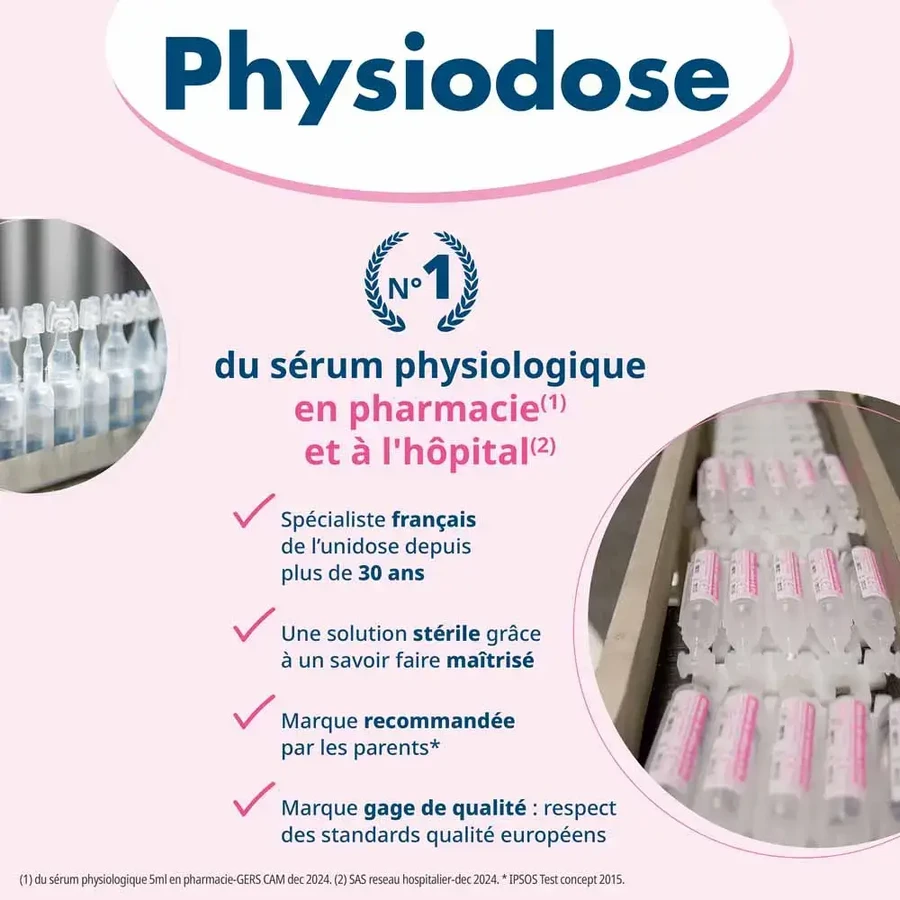 Gilbert Physiological Serum 40x5ml Monodose 40 Unidoses de 5ml