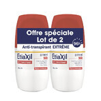 Etiaxil Déodorant Anti-transpirant Aisselles Extrême 96h Roll on 2x50ml
