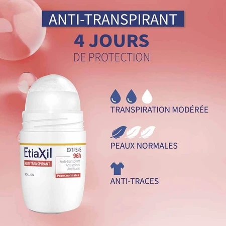 Etiaxil Desodorante Antitranspirante Aisselles Extrême 96h Roll on 2x50ml