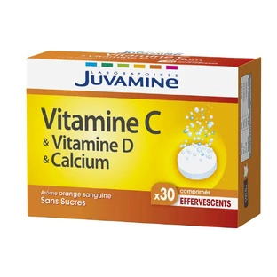 Juvamine Fizz Vitamine C + D & Calcium 30 Comprimes Effervescents