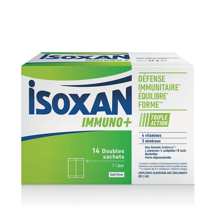 Isoxan Immuno+ Immuunafweer, evenwicht en conditie 14 dubbele zakjes