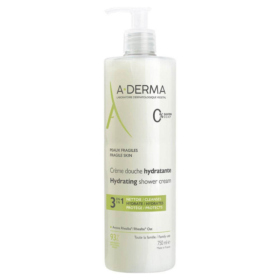Shop A-Derma Les Indispensables Crème Douche Hydratante 3 en 1 750ml A-Derma Les Indispensables Crème Douche Hydratante 3 en 1 750ml