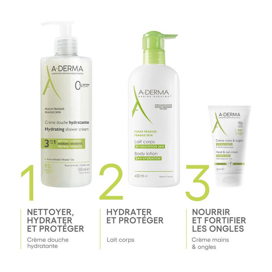 A-Derma Les Indispensables Crème Douche Hydratante 3 en 1 750ml A-Derma Les Indispensables Crème Douche Hydratante 3 en 1 750ml