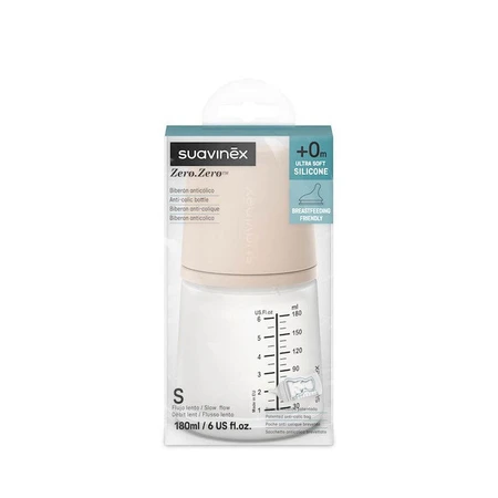 Suavinex Zero Zero Biberon Anti-Colique Débit Lent 180ml
