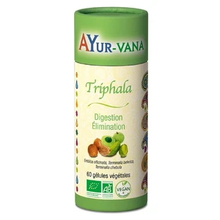 Ayur-Vana Triphala Orgánico Digestión y Eliminación 60 cápsulas