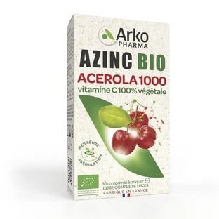 Arkopharma Azinc Acerola 1000 Natural Vitamin C Bio 30 Chewable Tablets